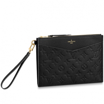 LV M68705 黑色压纹 MELANIE 中号手拿包