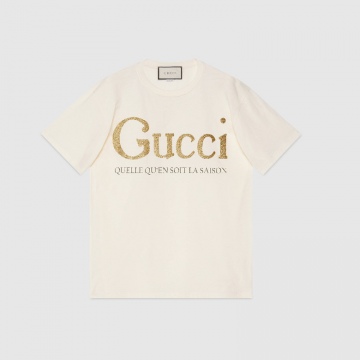 Gucci 615044 XJCLF 7136 白色 Gucci闪光印花 T恤