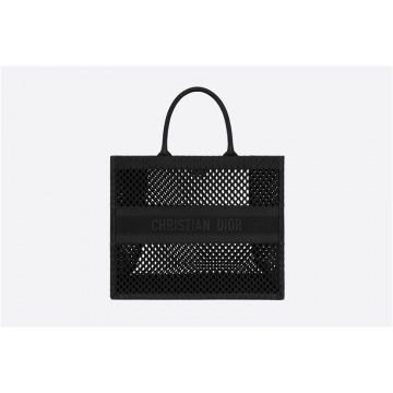 Dior M1286ZWRA_M911 黑色网眼 BOOK TOTE 手袋