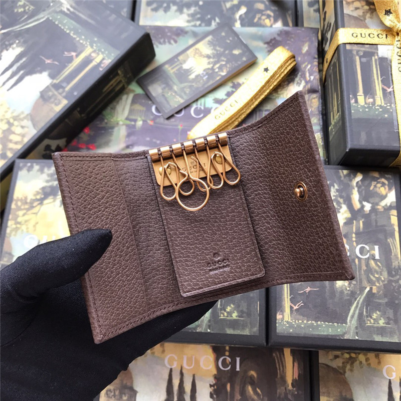 Gucci 603732 96IWT OPHIDIA Key holder Brown