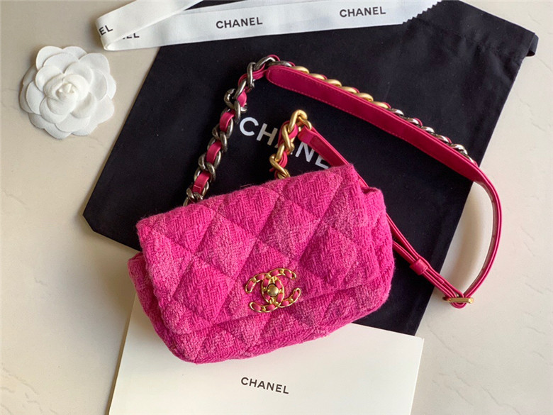 Chanel AS1163 B01661 BE326 羊毛斜纹软呢CHANEL 19腰包- 顶奢网