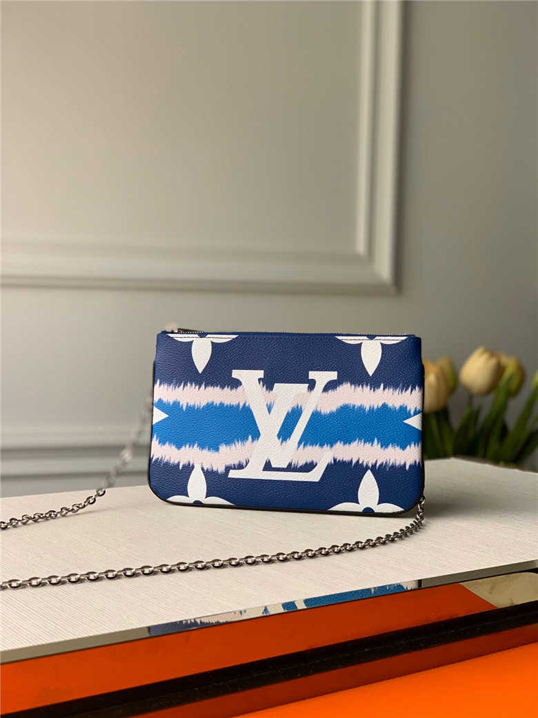 Louis Vuitton LV Escale Monogram Giant Pochette Tick Blue Tie Dye M69138,  Blue Rewards - Monetha