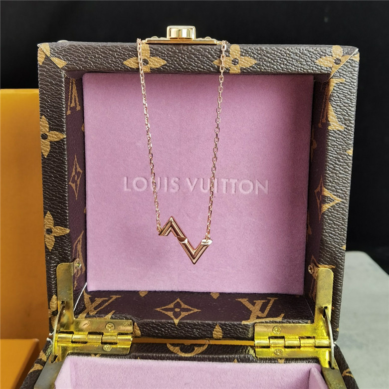Louis Vuitton Lv Volt Upside Down Pendant, Pink Gold (Q93809)